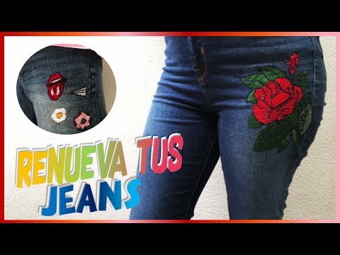 👖 RENUEVA tus JEANS ¿Cómo BORDAR un PANTALÓN de MEZCLILLA? - YouTube