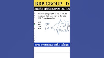 #35 RRB Group-D maths tricks series 2025 #railway #groupd  #ages #rrb_group_d #ratioproportion