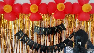 Simple Anniversary Decoration ideas at home ll Anniversary background decoration ideas at home.