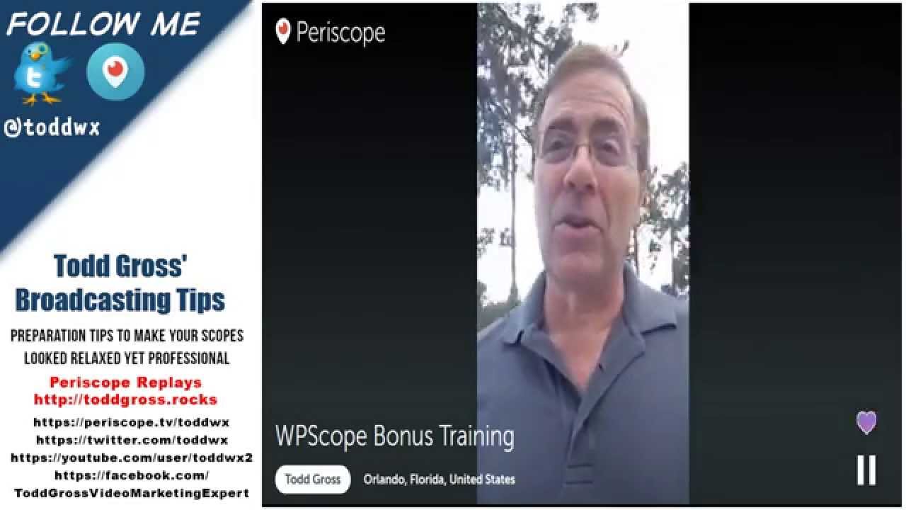 Todd Gross Broadcast Tips