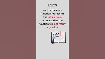 What is "void" in public static void main(String[] args) | Most asked interview question