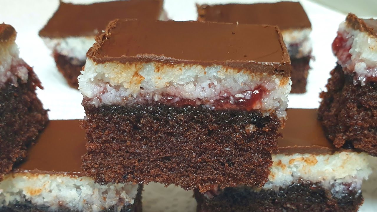 עוגת שכבות שוקולד וקוקוס שילוב מנצח ללא מיקסר פרווה,צמחוני מטבח בקלי קלות ליהי קרויץ