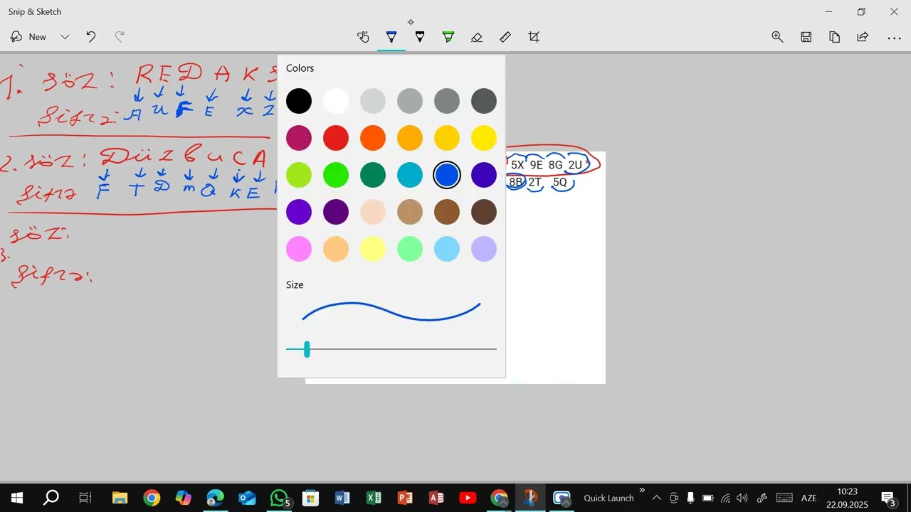 Məktəbəqədər Təhsil Platformasında müdirlərin işə qəbulu imtahanı üçün  şifrələr mövzusundan sınaq