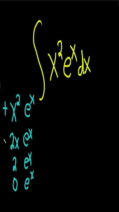 How to use Tabular Integration Example with x^2*e^x #shorts - YouTube