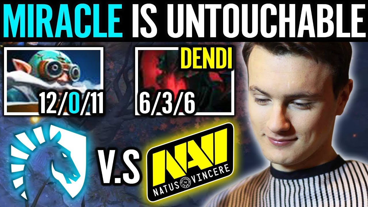 Miracle vs Dendi Show no Respect Miracle- Dominating! Liquid vs Navi Dota 2