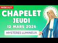 CHAPELET JEUDI 12 MARS 2026 Mystères Lumineux Prière Matin Et Soir