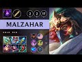 Malzahar Mid vs Ahri - NA Grandmaster Patch 25.14