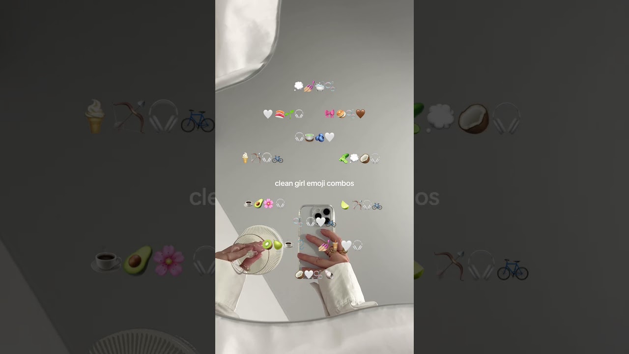Clean girl aesthetic Instagram emoji combos | 