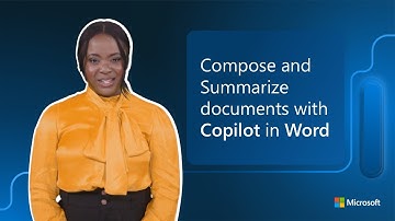 Compose and summarize documents with Microsoft 365 Copilot in Word