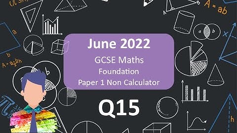 Q15 AQA GCSE Maths Foundation Paper 1 June 2022