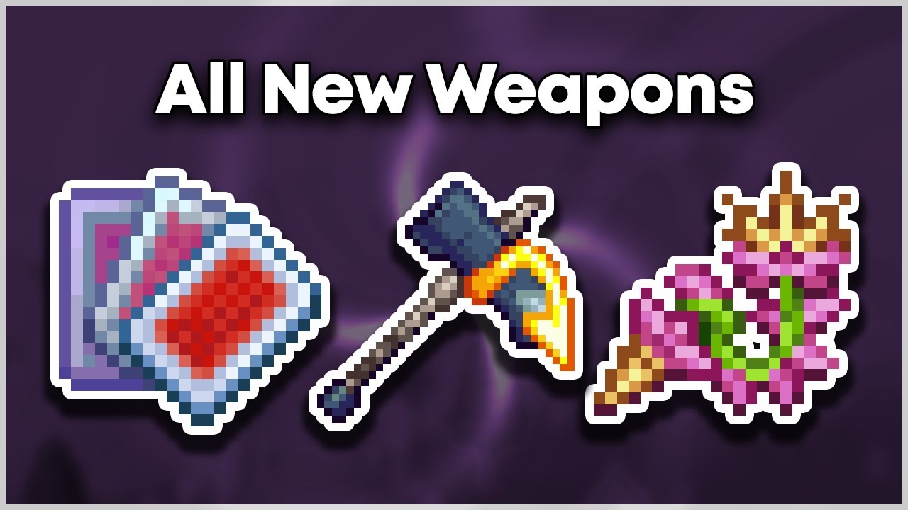 ALL NEW WEAPONS in Terraria 1.4.5!