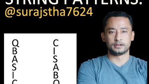 QBASIC program to display the string pattern. Q, B, A, S, I, C