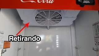 Removing the tray from the VRS 16 refrigerator, imbera coca cola