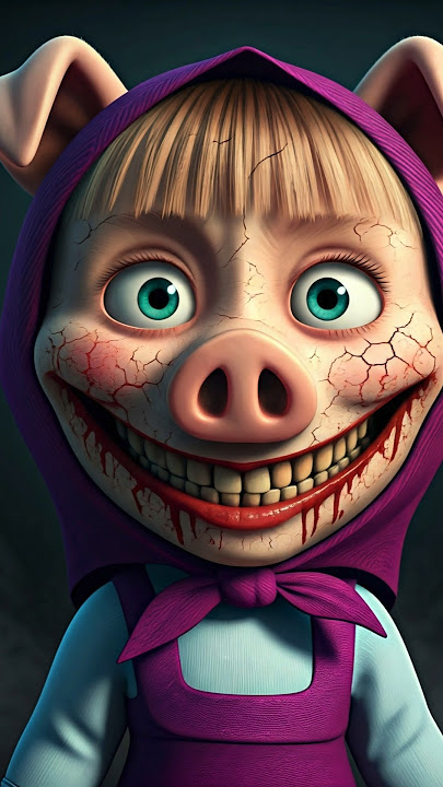 Horror Version of Masha and the Bear characters #scary ##creepy #fakesituation