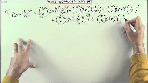 2013 SQA Advanced Higher Maths no.1 : Binomial expansion