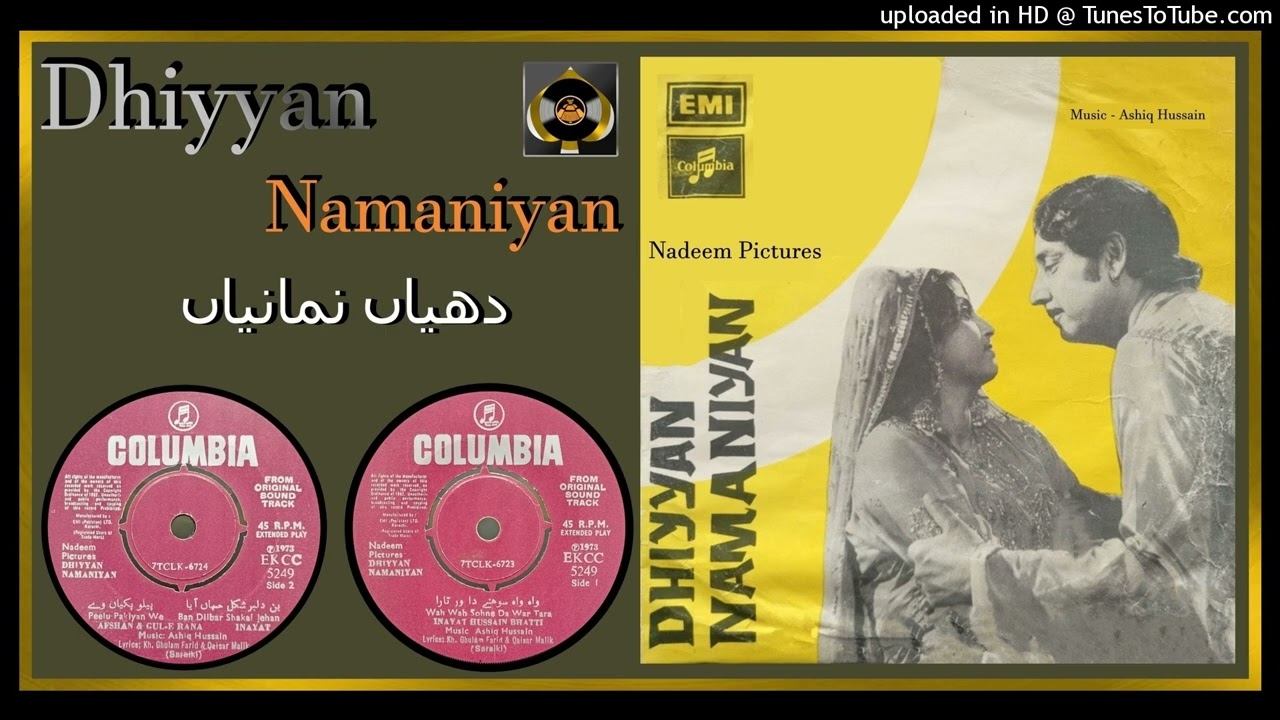 Meda Ishq Witoon - Inayat Hussain Bhatti - Music -  Ashiq Hussain  Dhiyyan Na Maniyan 1973 - Vinyl