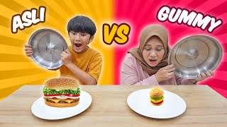Tantangan Makanan Asli VS Jeli - Real Food VS Gummy | Superduper Ziyan