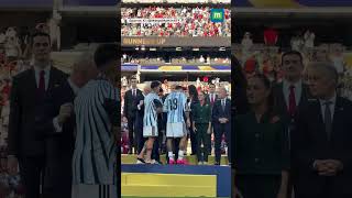 Trump Presents Silver Medals To Argentina's Team following their Loss against Spain