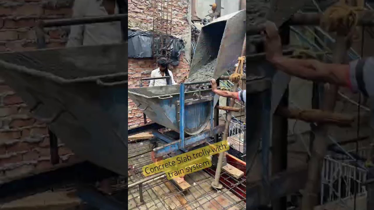 Concrete Slab trolly with Metro train | Live Demo 