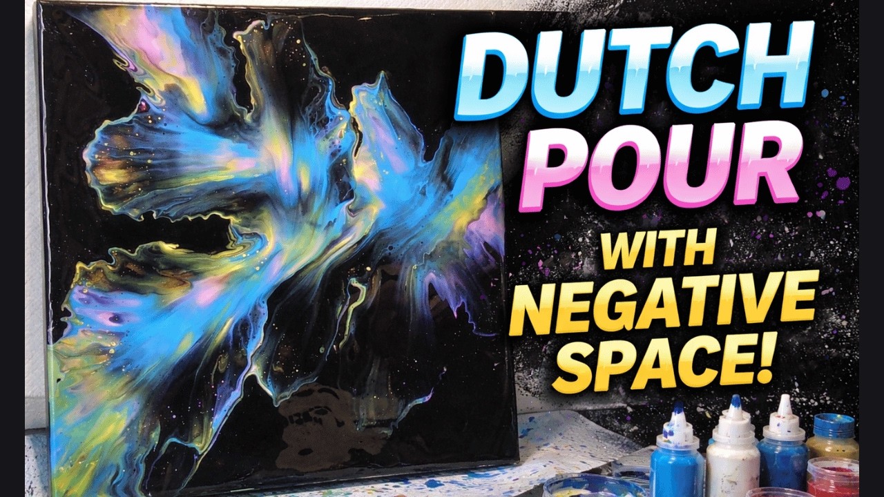 Dutch Pour With Negative Space 😍