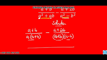 Form 3 Maths - Simplifying Algebraic Fractions
