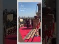 President-elect Cyril Ramaphosa arrives at the Union Buildings, where he will be inaugurated.