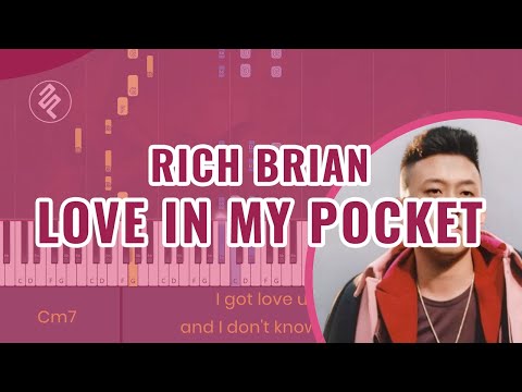 Rich Brian – Love in My Pocket Instrumental Piano Karaoke – Chord Lyric Backing Track
