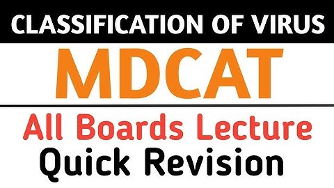 Classification Of Virus MDCAT 2023 Lecture