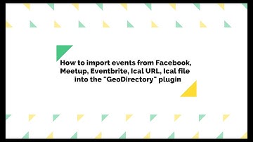 How to import Social Event into the GeoDirectory plugin using WP Event Aggregator plugin