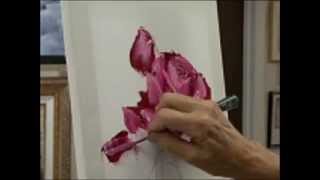 How to Paint a Pink Rose with Pallet Knife