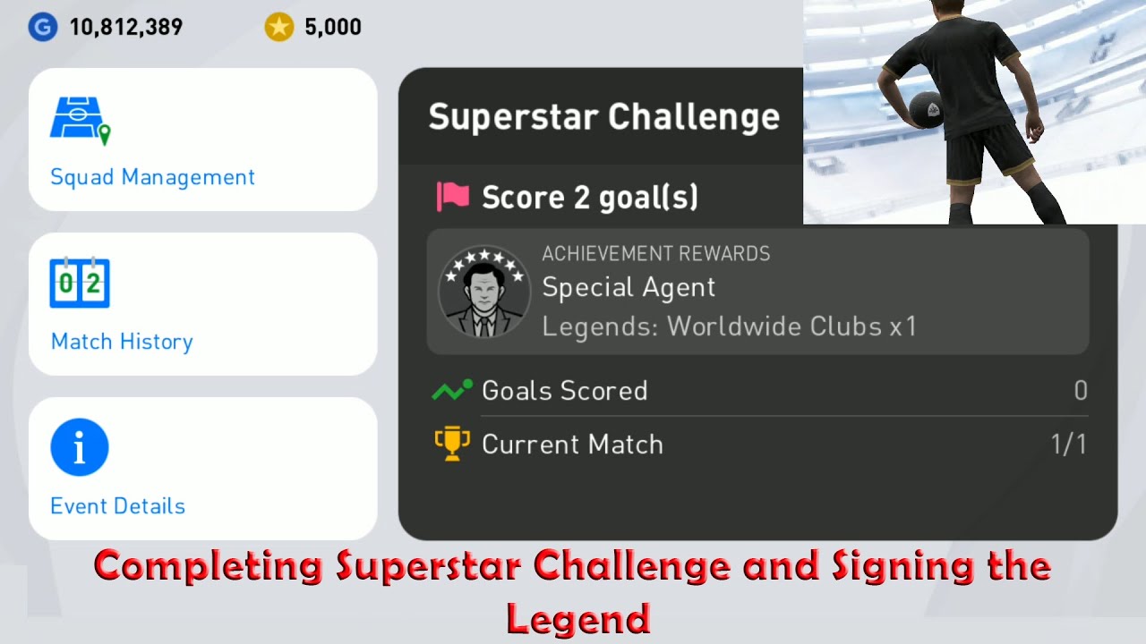 Completing superstar challenge and signing free Legend