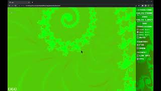 WebGL2.0のTransform Feedback によるマンデルブロ集合の描画テスト quad float
