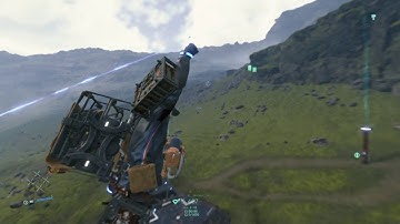 Death Stranding float cargo bot ride course #1