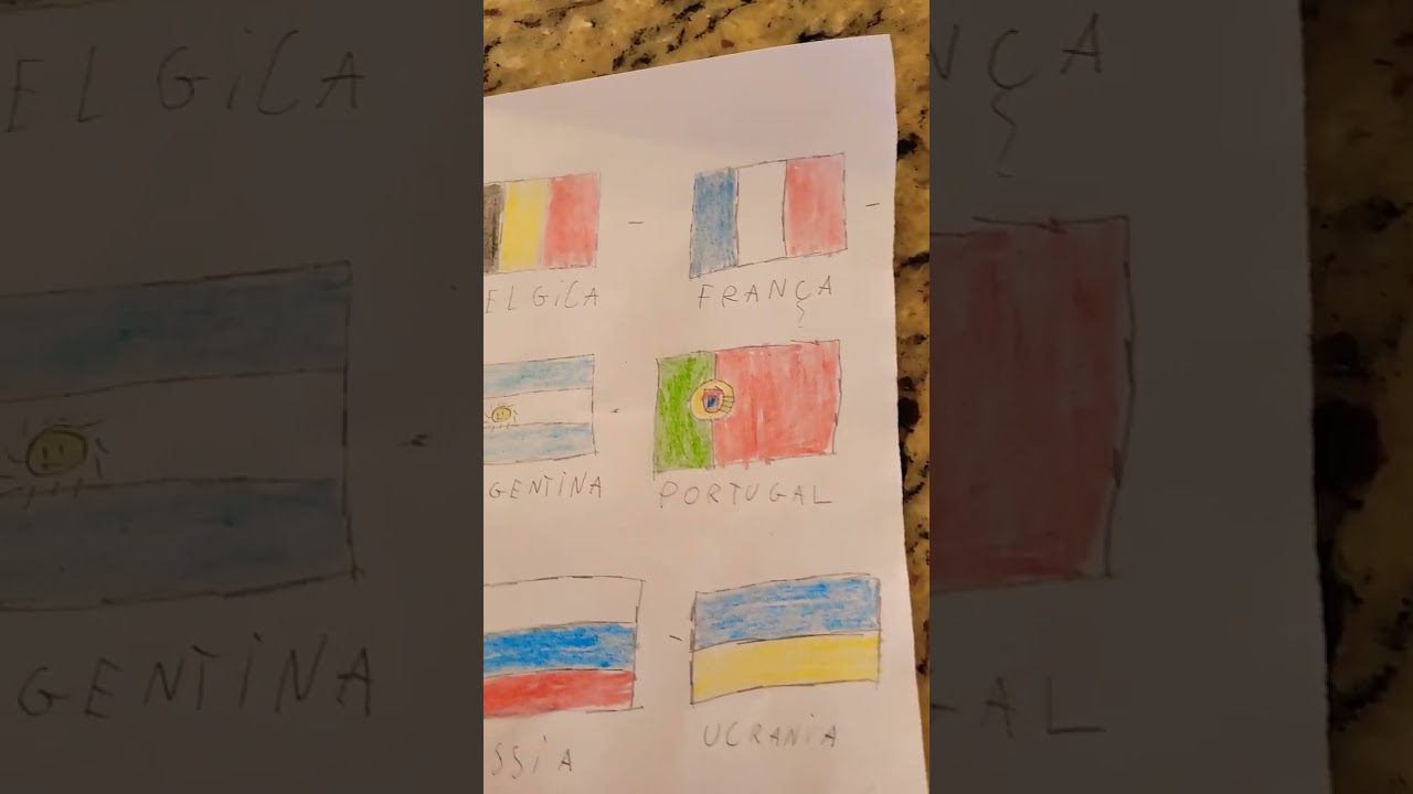 desenhando as bandeiras de todos os países do mundo #osirmaosvita #planeta #mundo #shorts #bandeira