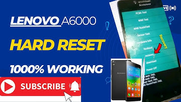 Lenovo A6000 hard Reset and Remove pattern Lock (2024)