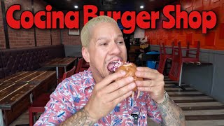 Lemon pepper buffalo wings &amp; a Chimi with fried cheese at Cocina Burger Shop in Yonkers, NY 