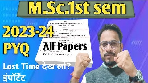 MSc 1st sem botany previous year question papers 2024 by Ashok sir #botany @botanylectures9151 