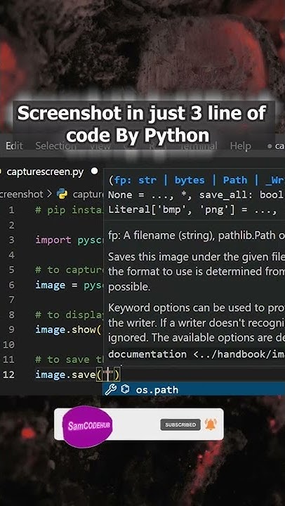 capture screenshot in just 3 line of code using python pyscreenshot ...