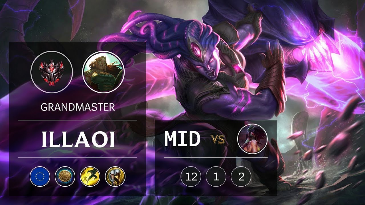 Illaoi Mid vs Akali - EUW Grandmaster Patch 9.5