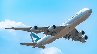 Boeing 747-867F de Cathay Cargo Despegando del Aeropuerto Internacional de Guadalajara