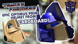 Transformers - EPIC Optimus Prime Helmet from cardboard
