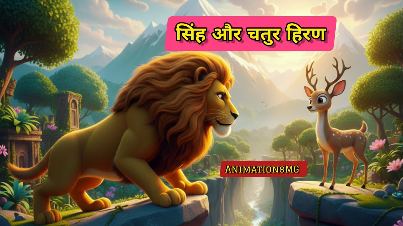 सिंह और चतुर हिरण 😇 