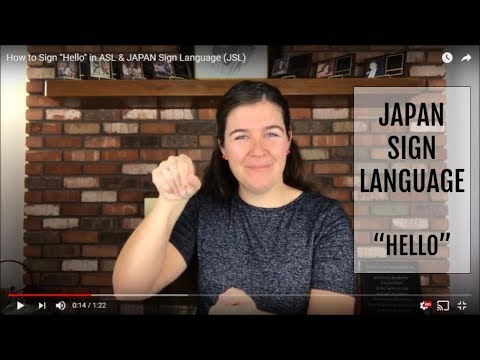 How To Sign Hello In Asl Japan Sign Language Jsl Youtube