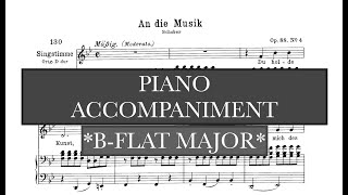 An Die Musik (Schubert) Bb/B-Flat Major Piano Accompaniment and Vocal Guide - Karaoke