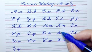 Cursive writing a to z | Cursive letters abcd |Cursive handwriting practice |English Cursive writing