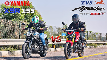 Newly launched Yamaha XSR 155 vs TVS  Apache RTR 160 4v (2026) || Drag Race || Who will win 🥇