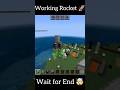 This Rocket Actually Works in Minecraft 🚀 | @devrajj21 | #shorts #minecraft