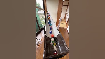 Marble Run (Course with long transparent pipes, twisting wood and gutter sounds) #3 #ASMR