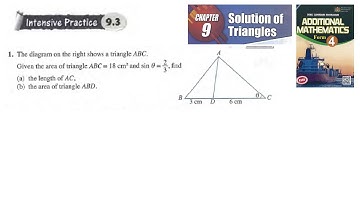 Solution of triangles intensive practice 9.3 q1 latihan intensif 9.3 matematik tambahan tingkatan 4