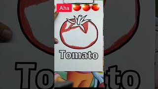 Tomato Coloring 🍅  #tomato #coloring #ahatamatarbademajedar #vegetable #shorts